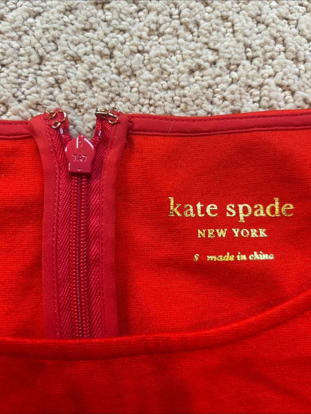 Kate spade red cocktail dress with bow